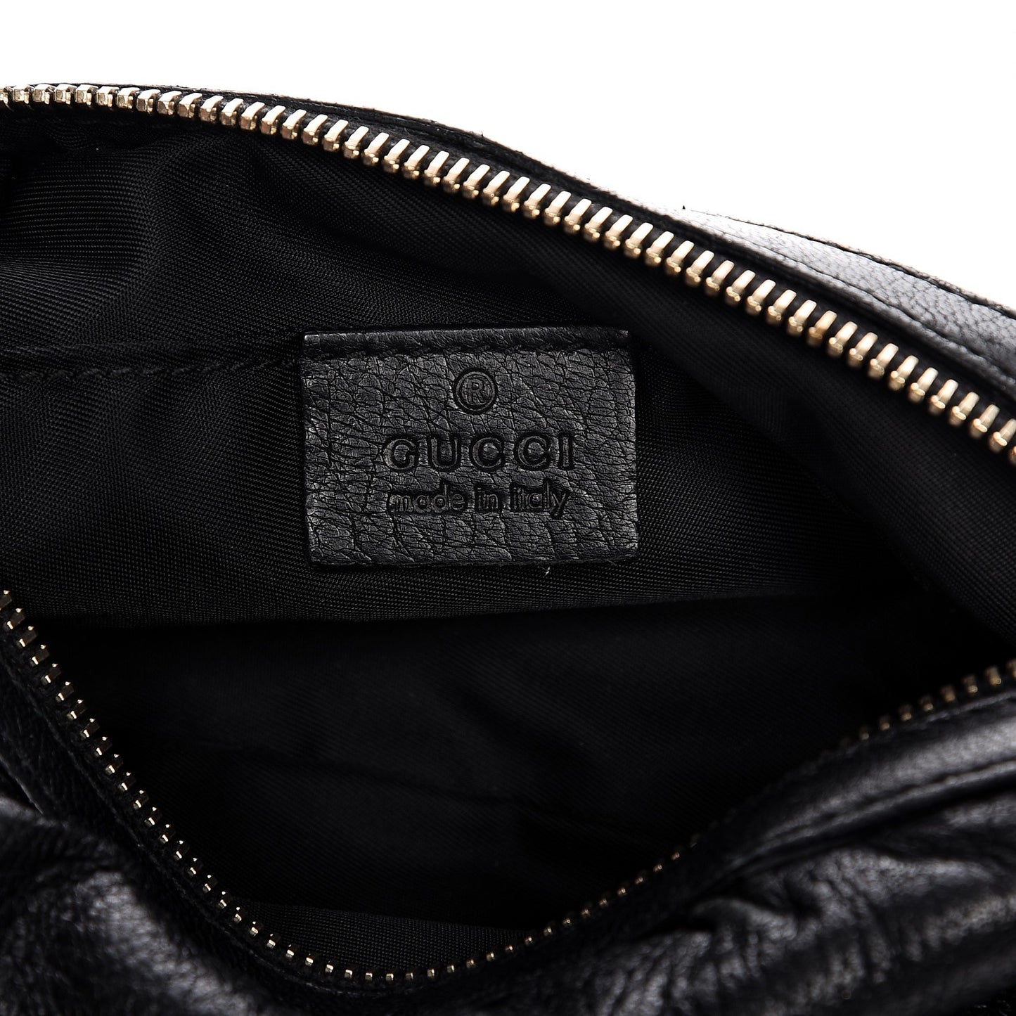 Deerskin Medium Bamboo Cosmetic Case Black
