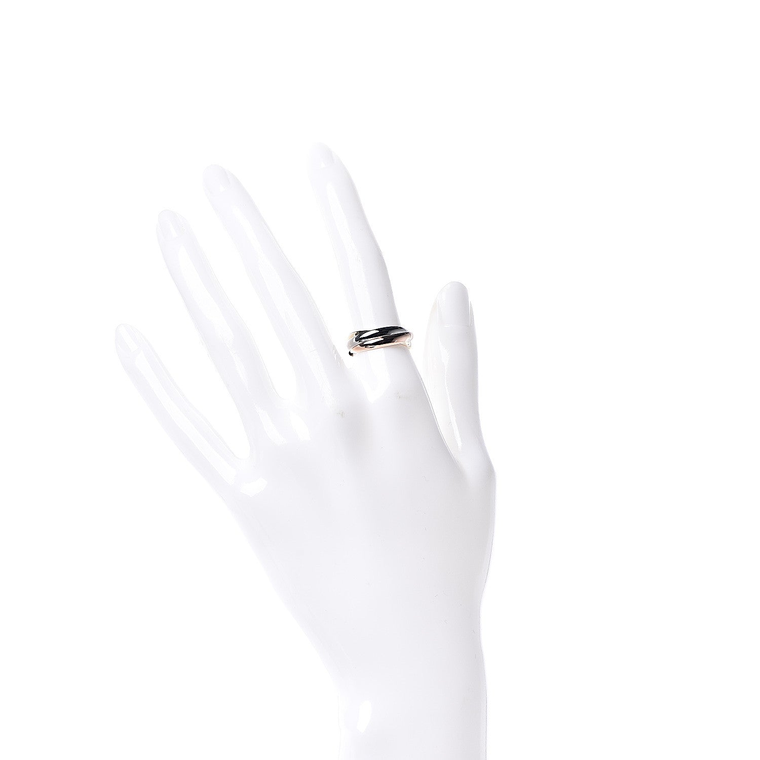 Cartier 18K Pink Yellow White Gold Small Trinity Ring 51 5.75 2 of 4
