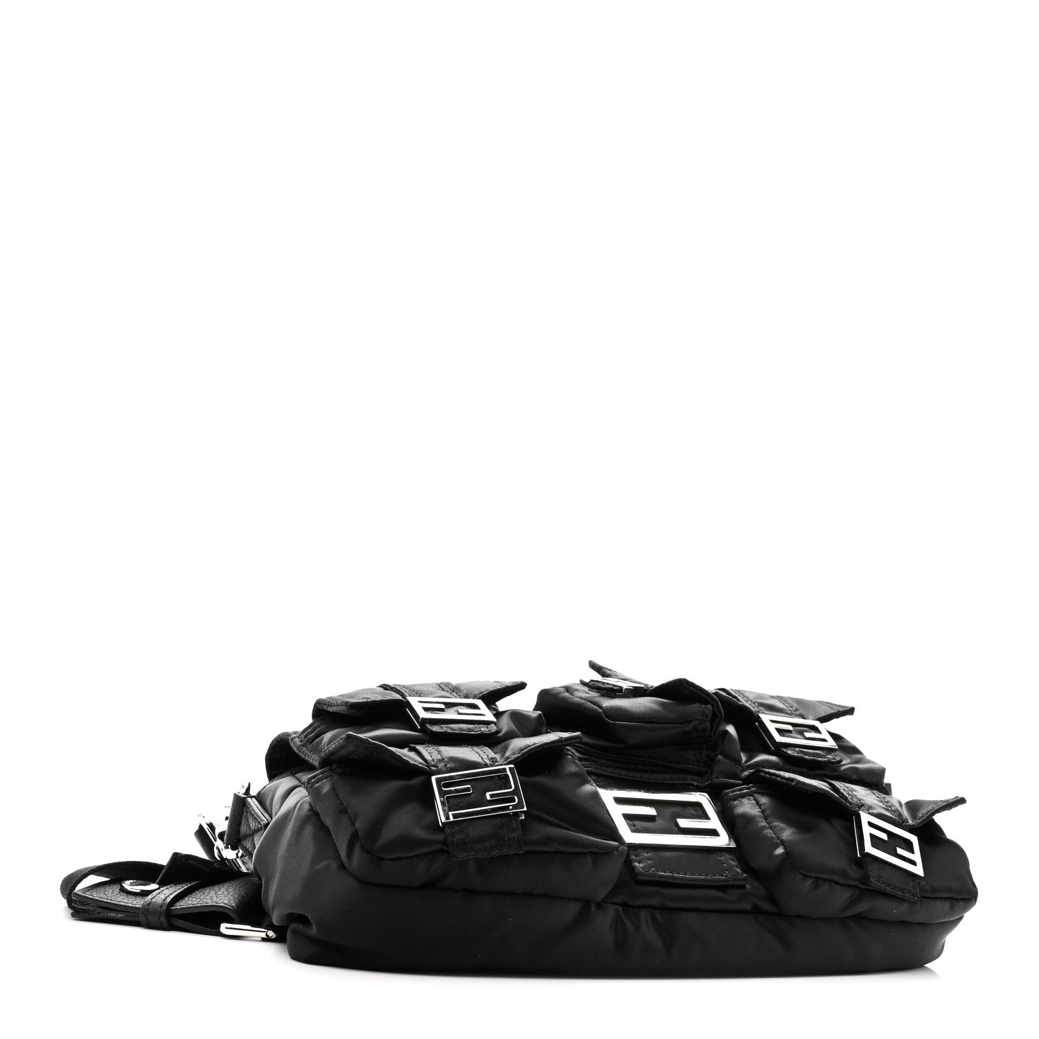 Fendi Econyl Cuoio Romano Multipocket Baguette Black 4 of 9