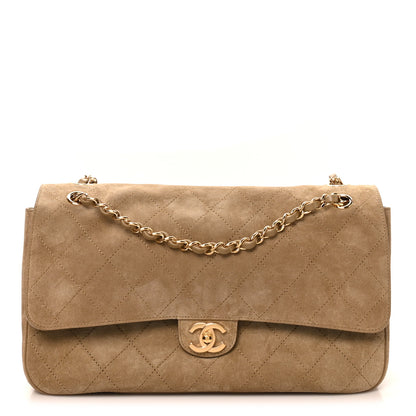 Chanel Suede Calfskin Small Souplissimo Maxi Flap Dark Beige 1 of 10