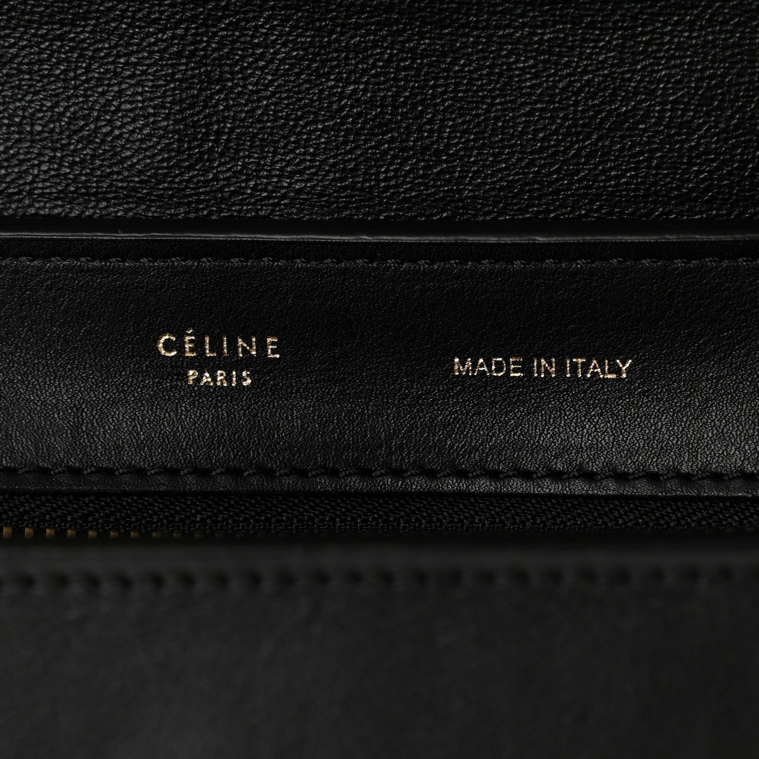 Celine Crocodile Embossed Calfskin Suede Medium Trapeze Black 6 of 9