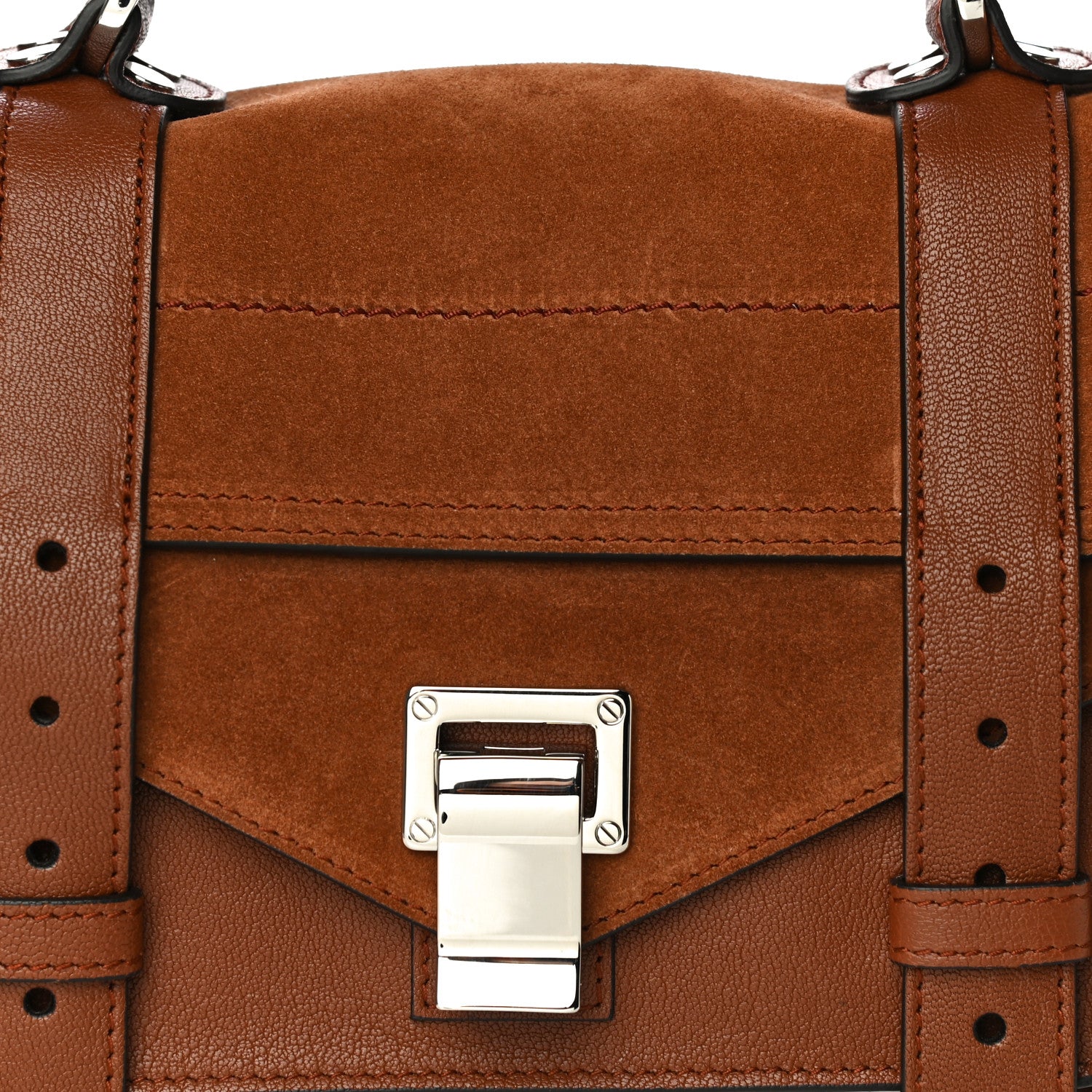 Proenza Schouler Calfskin Suede Tiny PS1 Satchel Chocolate 8 of 18
