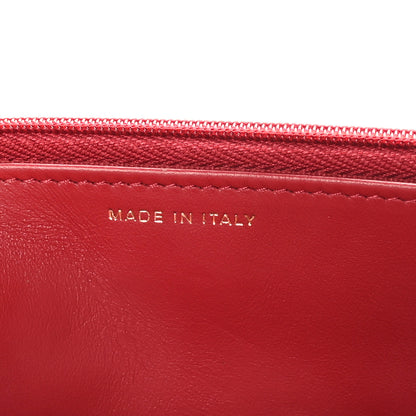 Chanel Lambskin Quilted Twisted CC Wallet On Chain WOC Red 7 of 11