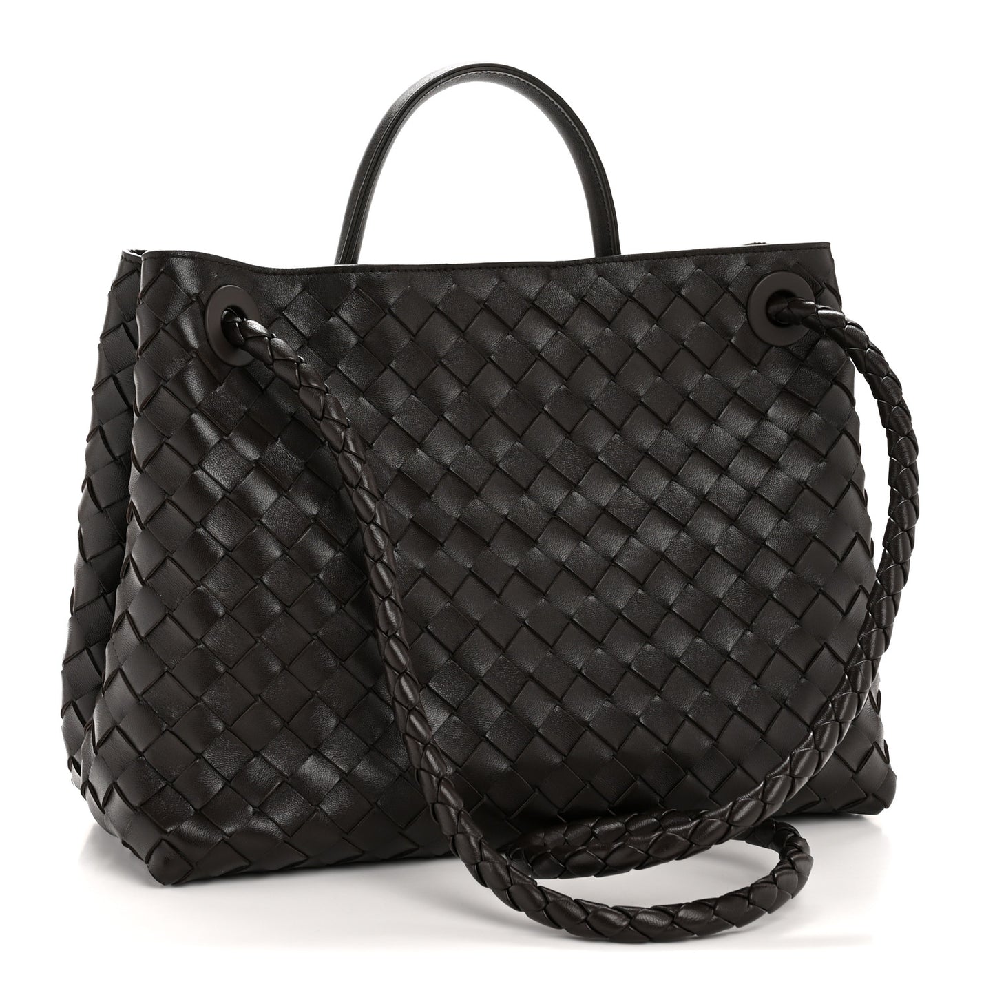 Nappa Intrecciato Medium Andiamo Shoulder Bag Fondant