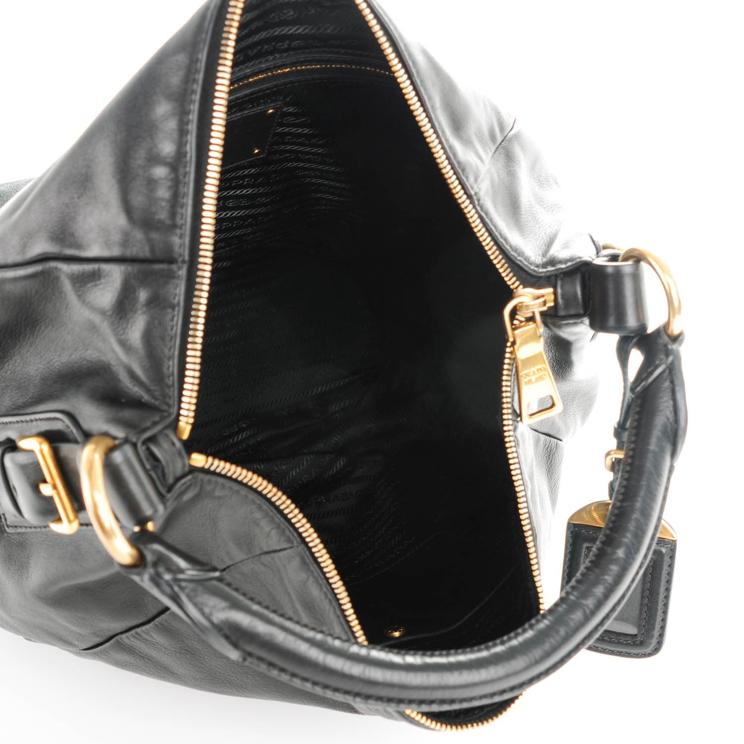 Prada Soft Calf Hobo Nero Black 5 of 8