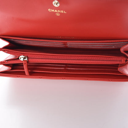 Chanel Lambskin Quilted Boy Flap Wallet Red 7 of 11