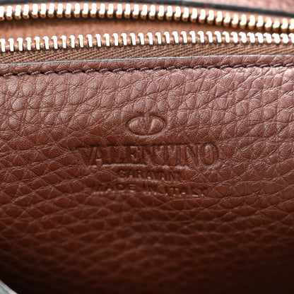 Valentino Garavani Pebbled Calfskin Large Rockstud Flip-Lock Messenger Bag Brown 6 of 12