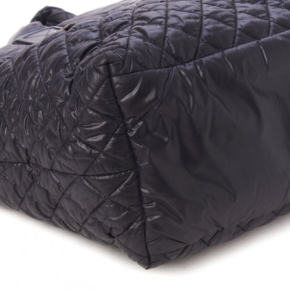 Chanel Nylon Quilted Large Coco Cocoon Tote Black 6 of 10