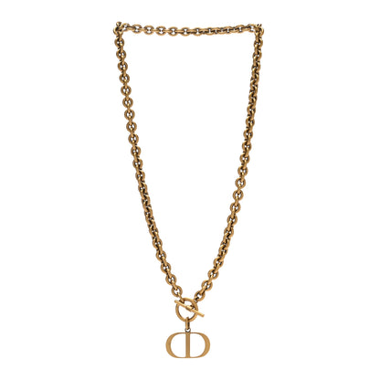 Christian Dior Metal 30 Montaigne Necklace Aged Gold 3 of 4