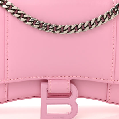 Balenciaga Shiny Box Calfskin Tonal B Hourglass Chain Bag Candy Pink 7 of 9