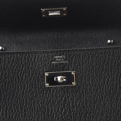 Hermes Chevre Mysore Kelly Wallet To Go Black 8 of 10