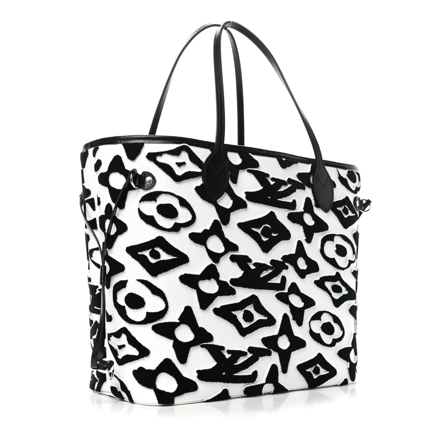 X UF Tufted Monogram Neverfull MM Black White