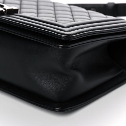 Chanel Calfskin Quilted Medium Boy Flap Black 11 of 12