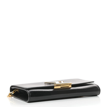 Louis Vuitton Calfskin Chain Louise MM Black 4 of 9