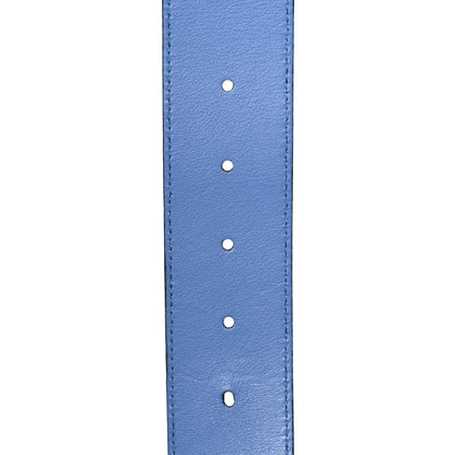 Gucci Calfskin Double G 40mm Belt 100 40 Clear Sky Blue 4 of 5