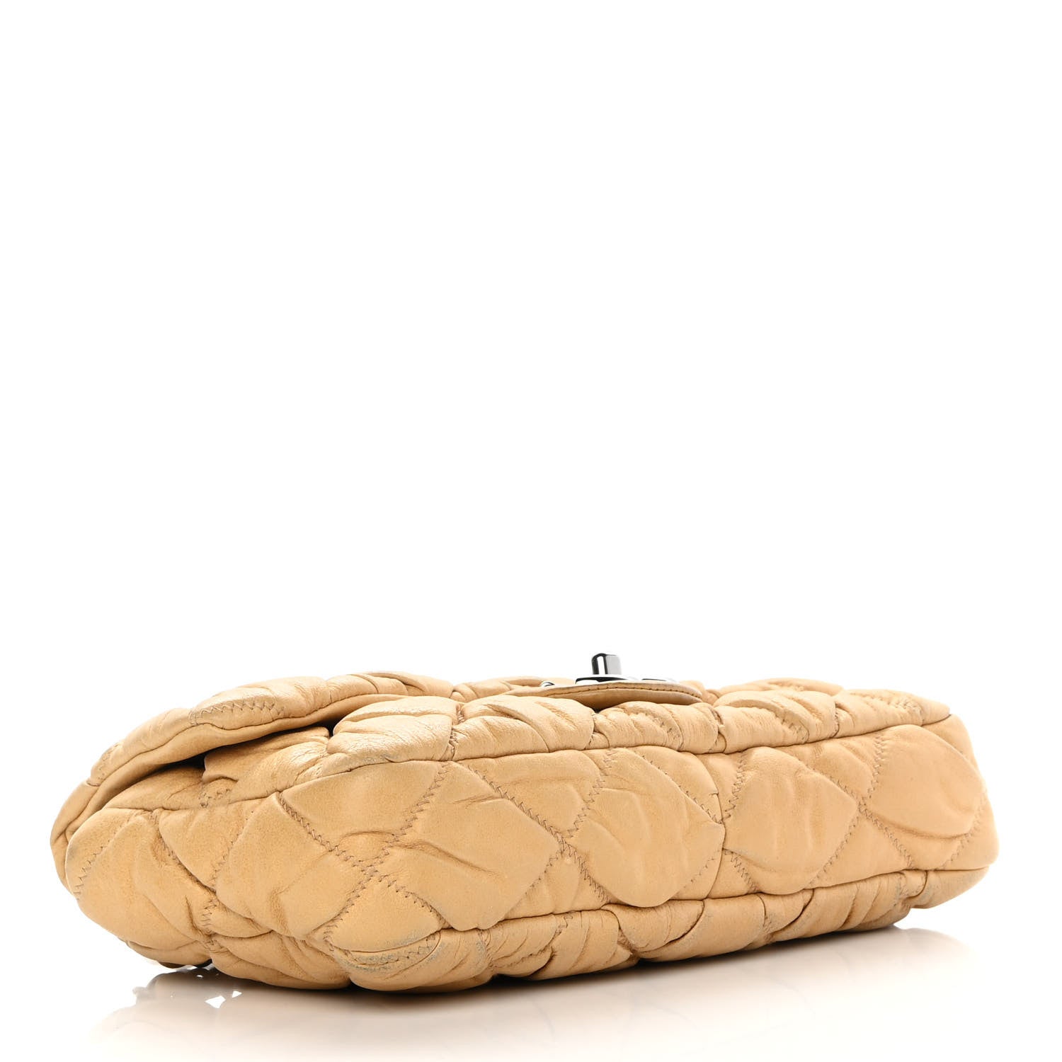 Chanel Calfskin Quilted Medium Bubble Quilt Flap Bag Beige 4 of 18