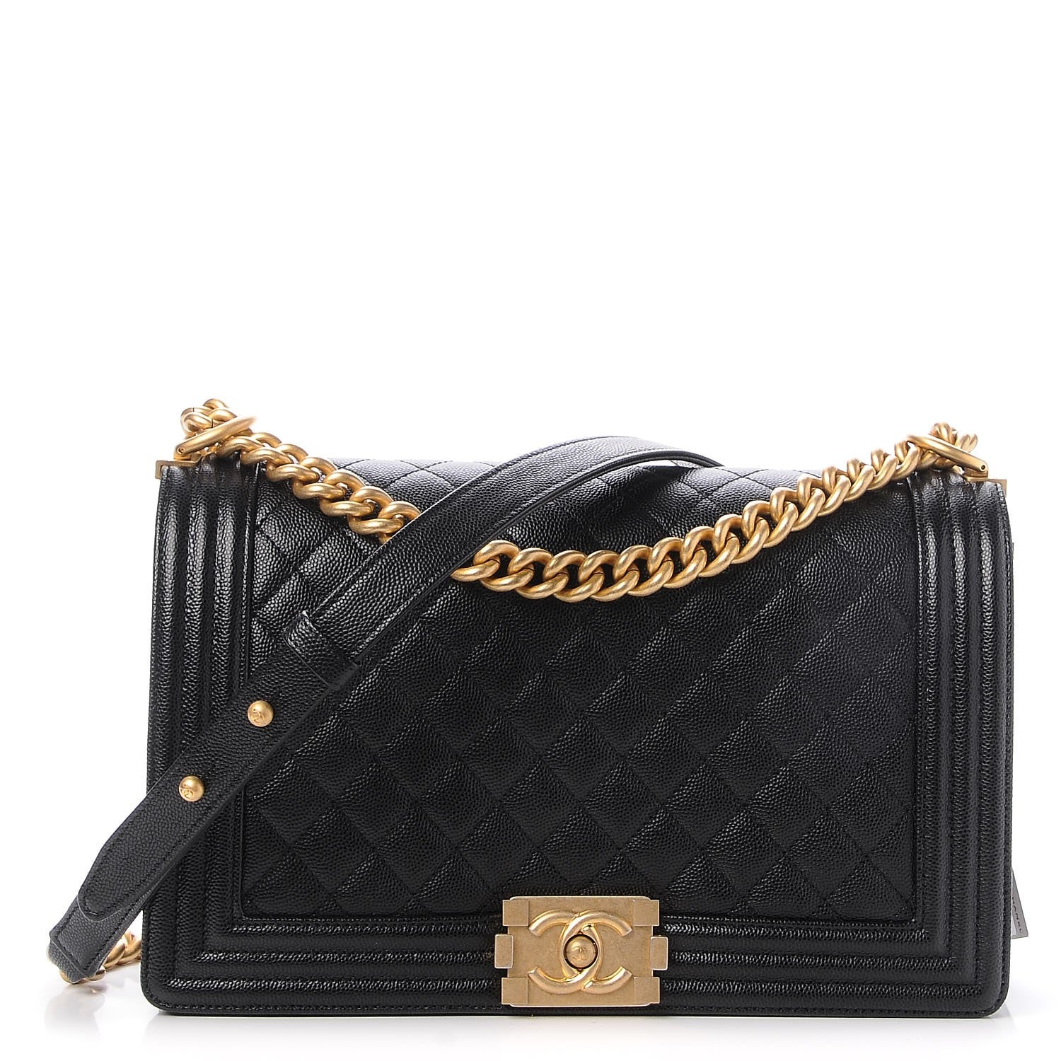 Chanel Caviar Quilted New Medium Boy Flap Black 1 of 8