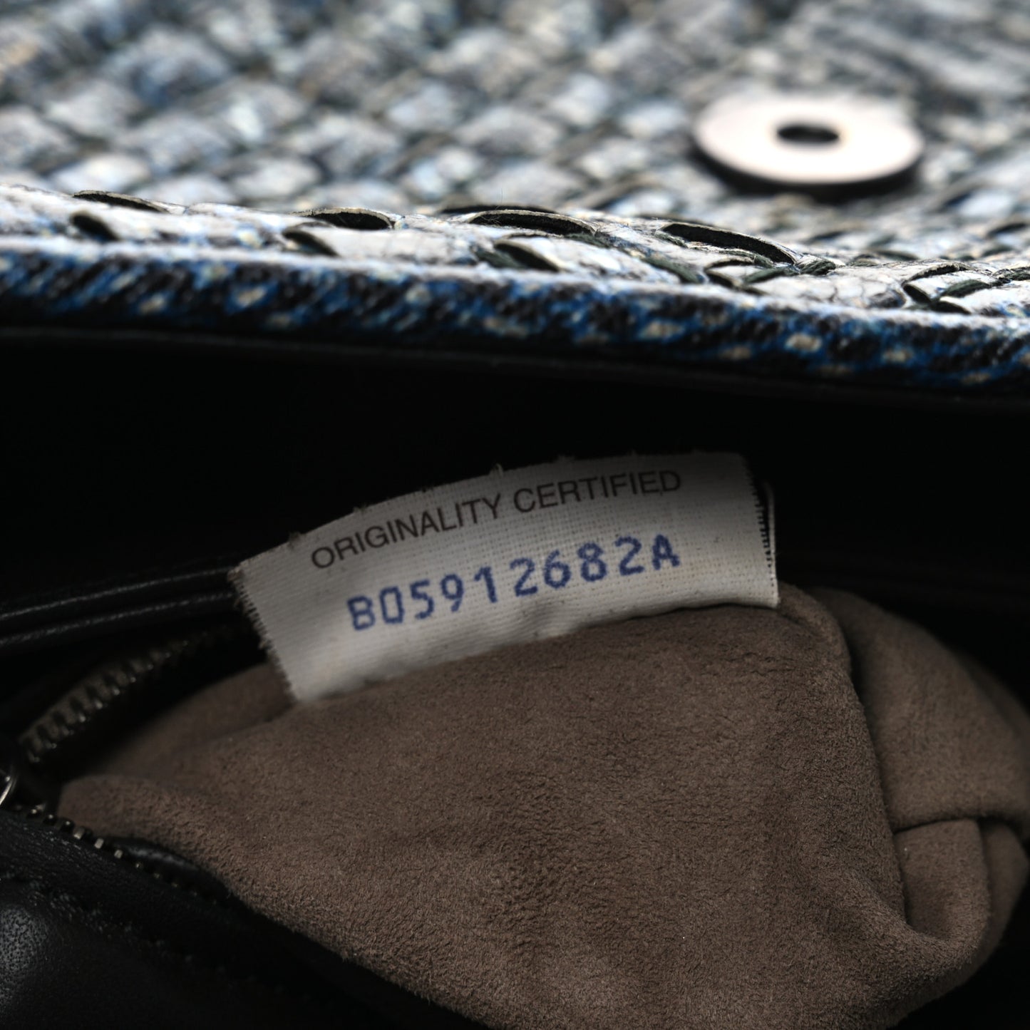 Tobu Ayers Intrecciato Small Olimpia Shoulder Bag Blue