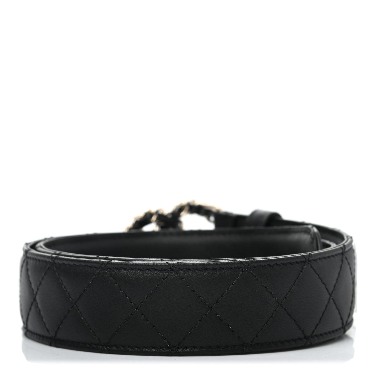 Chanel Lambskin Quilted CC Chain Belt 75 30 Black 4 of 14