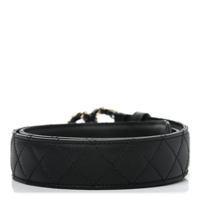 Chanel Lambskin Quilted CC Chain Belt 75 30 Black 4 of 14