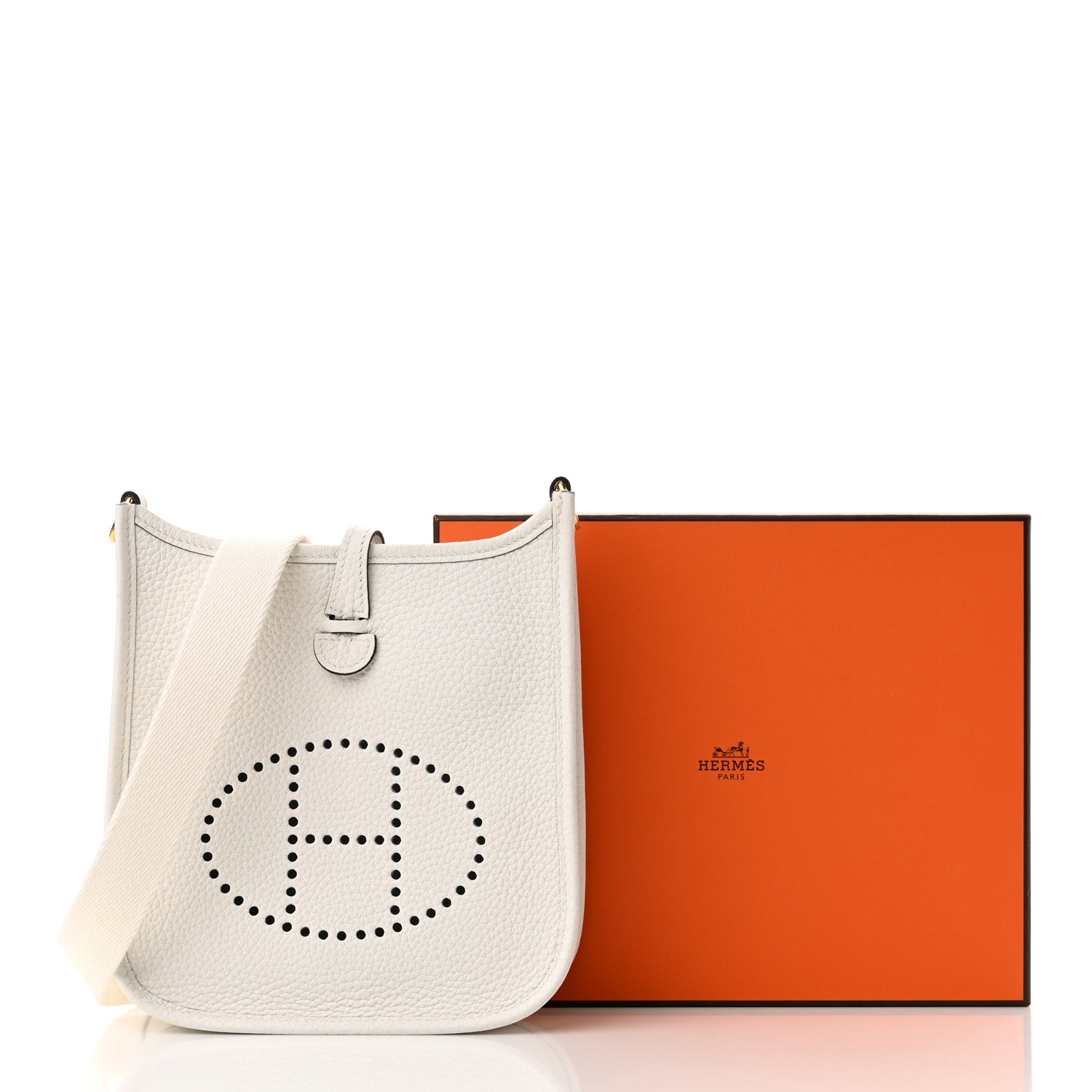 Hermes Taurillon Clemence Amazone Evelyne TPM New White 11 of 11