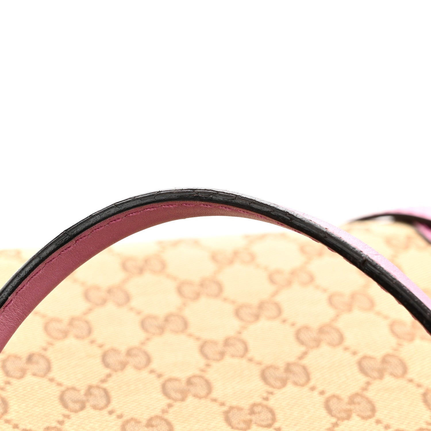 Gucci Monogram Heart Bit Charm Top Handle Tote Pink 11 of 12