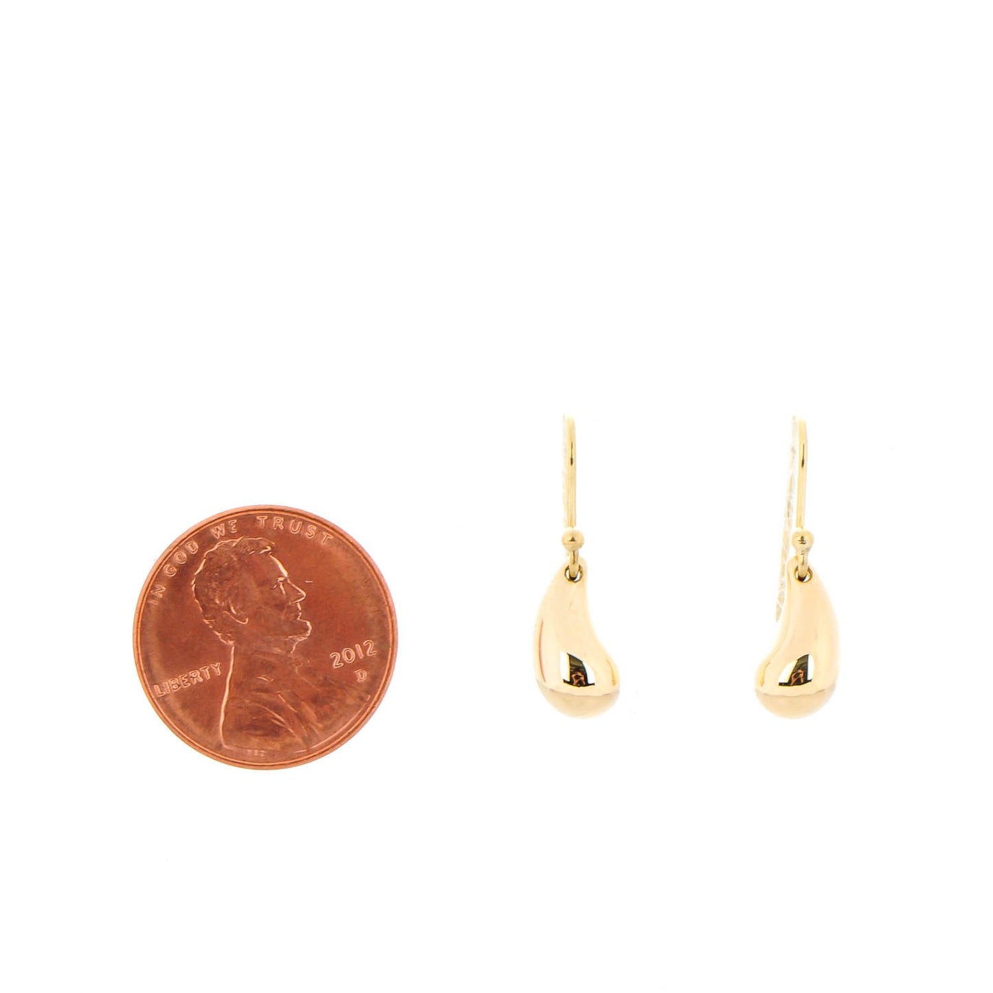 18K Yellow Gold Elsa Peretti 12mm Teardrop Earrings