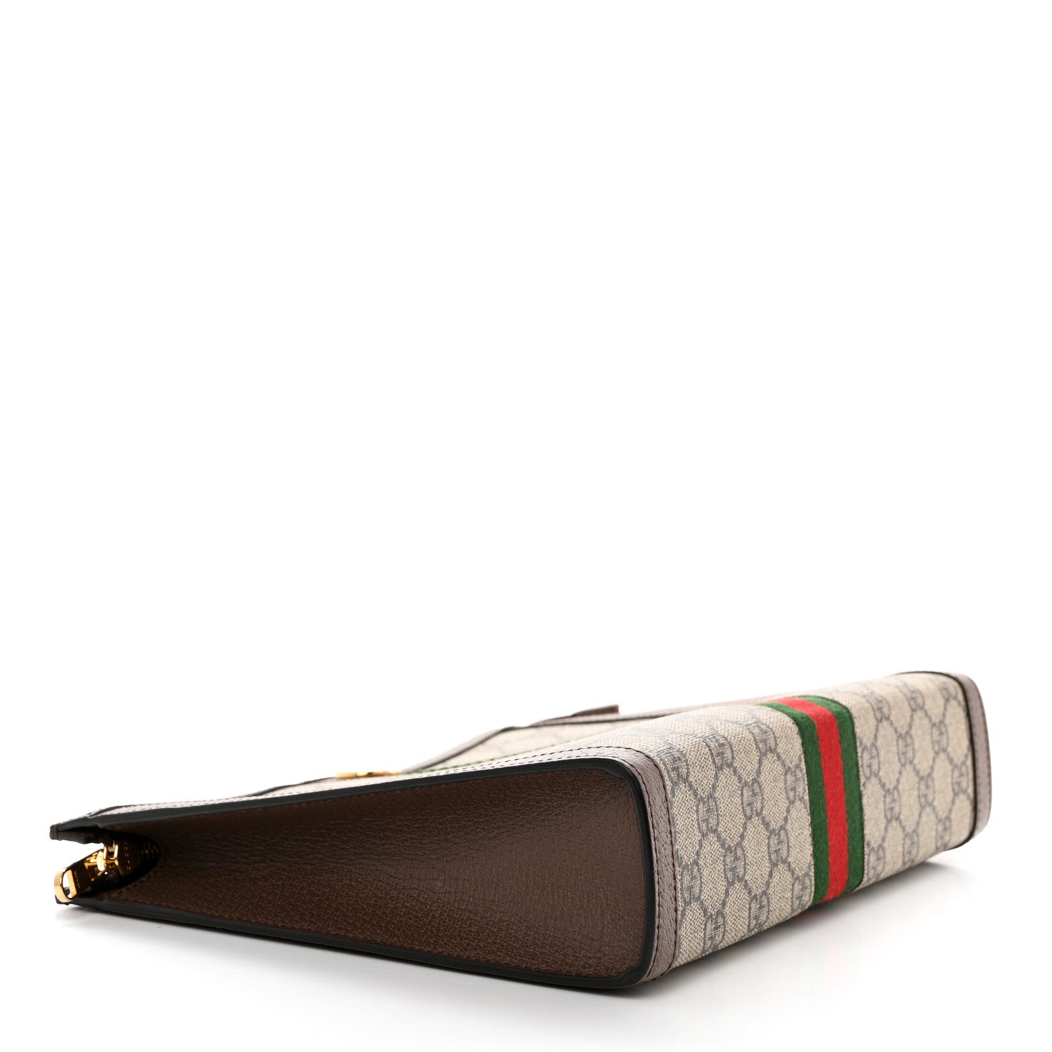 Gucci GG Supreme Monogram Web Ophidia Pouch Brown 4 of 10