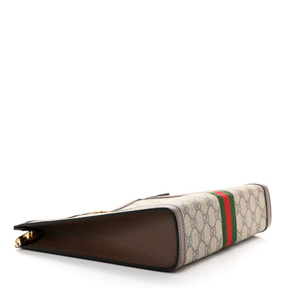 Gucci GG Supreme Monogram Web Ophidia Pouch Brown 4 of 10