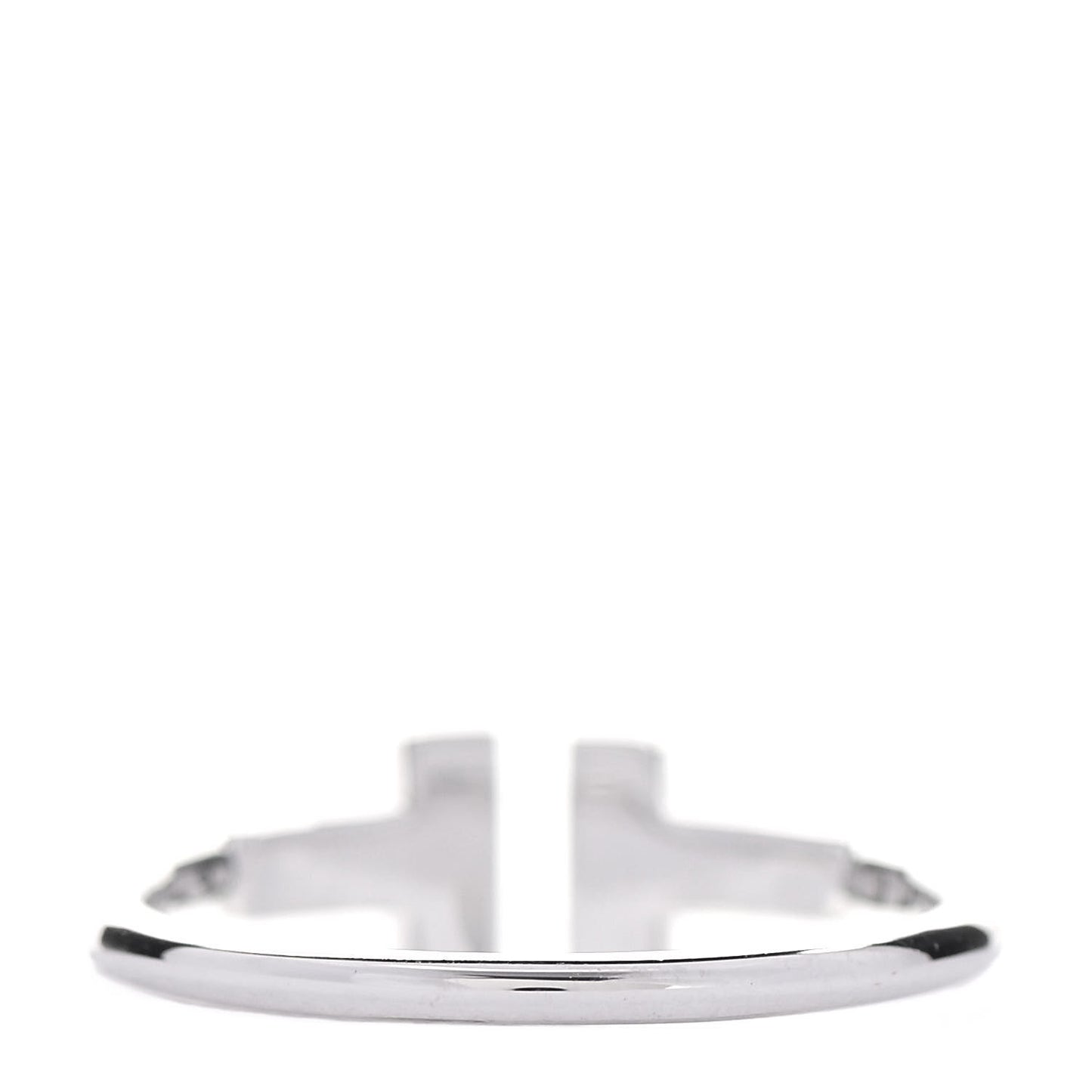 18K White Gold Diamond T Wire Ring 53 6.5