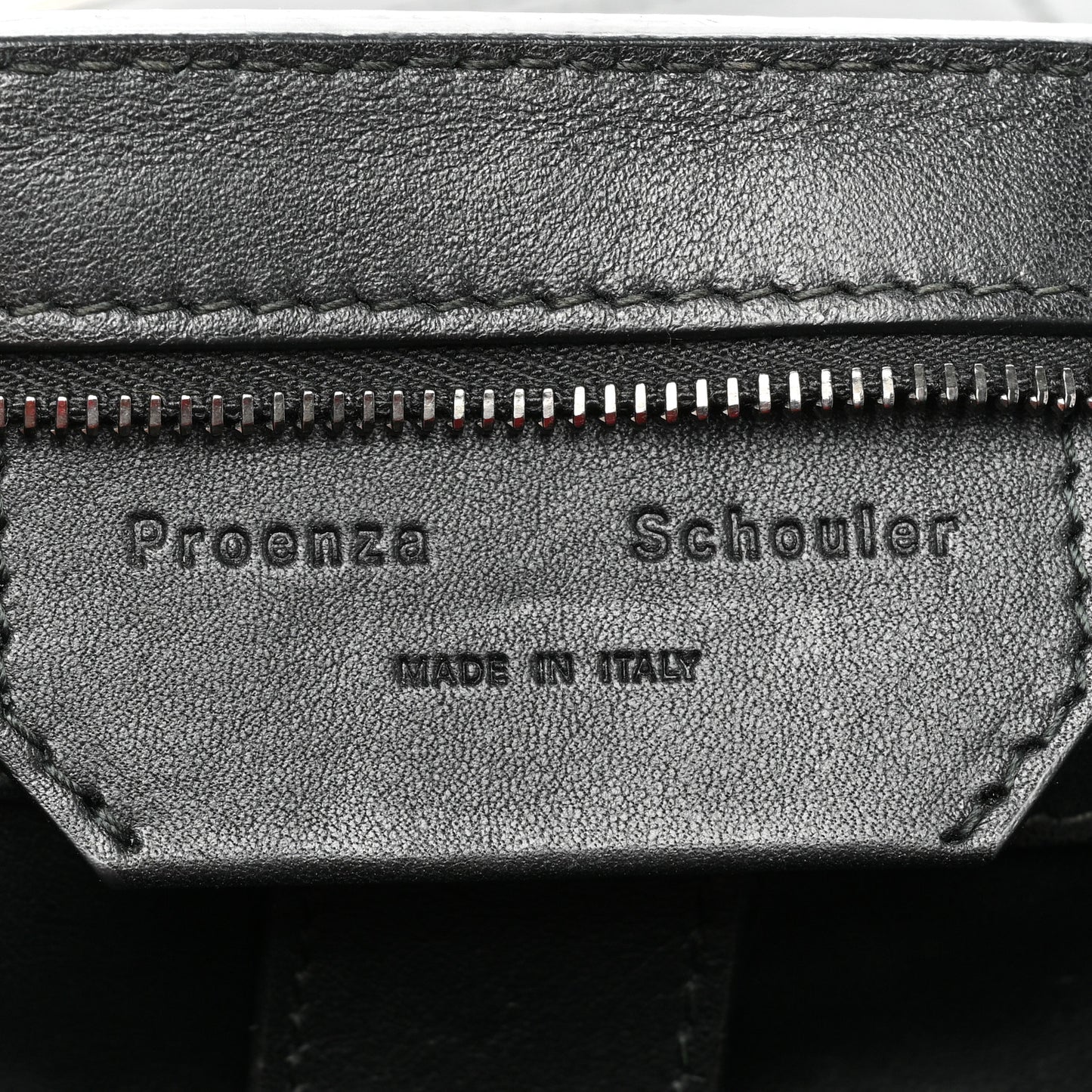 Metallic Paper Lambskin Medium PS1 Plus Zip Satchel Gun Metal