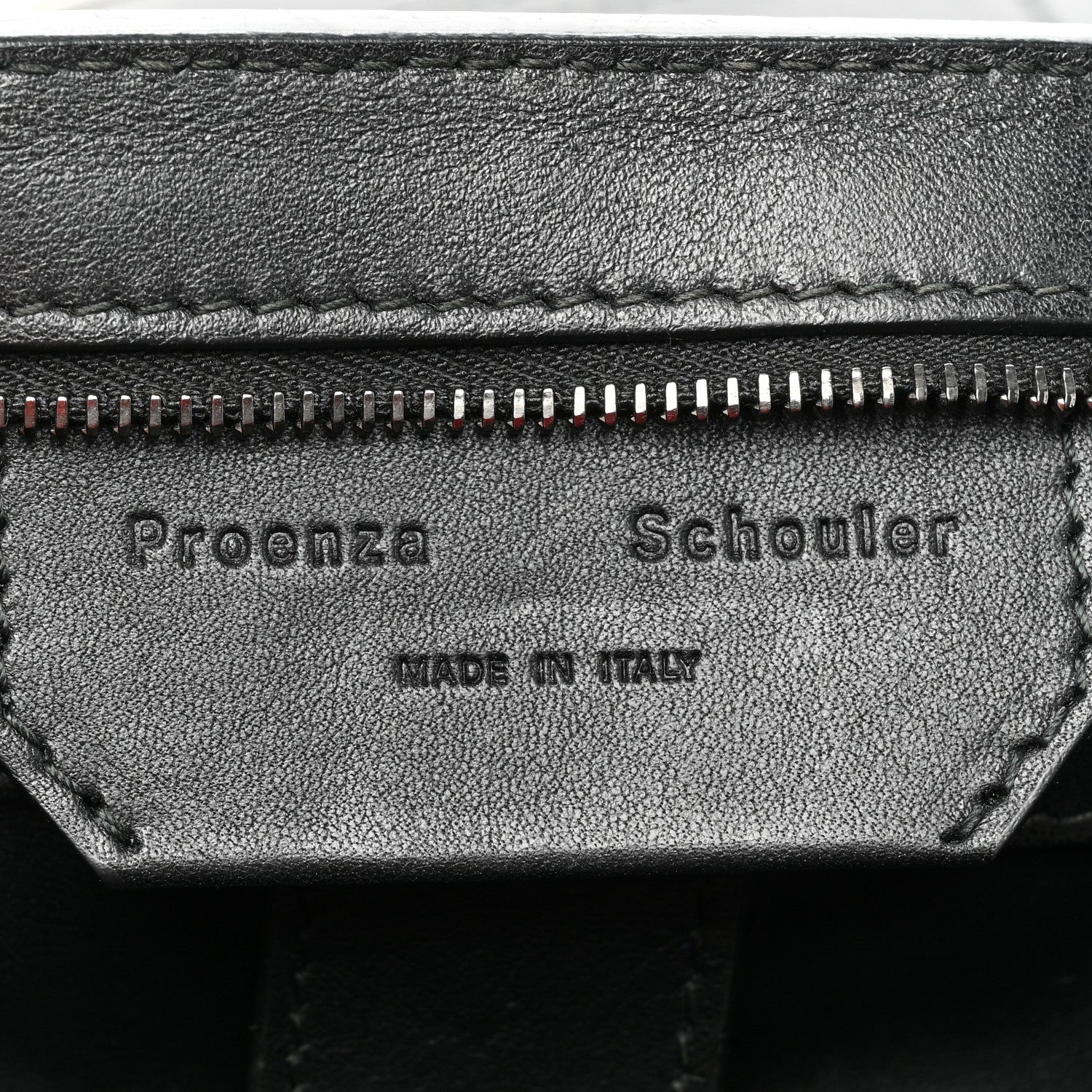 Proenza Schouler Metallic Paper Lambskin Medium PS1 Plus Zip Satchel Gun Metal 6 of 19