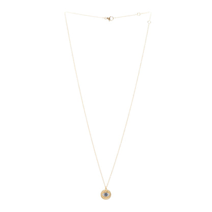 David Yurman 18K Yellow Gold Blue Sapphire Diamond Evil Eye Necklace 3 of 4