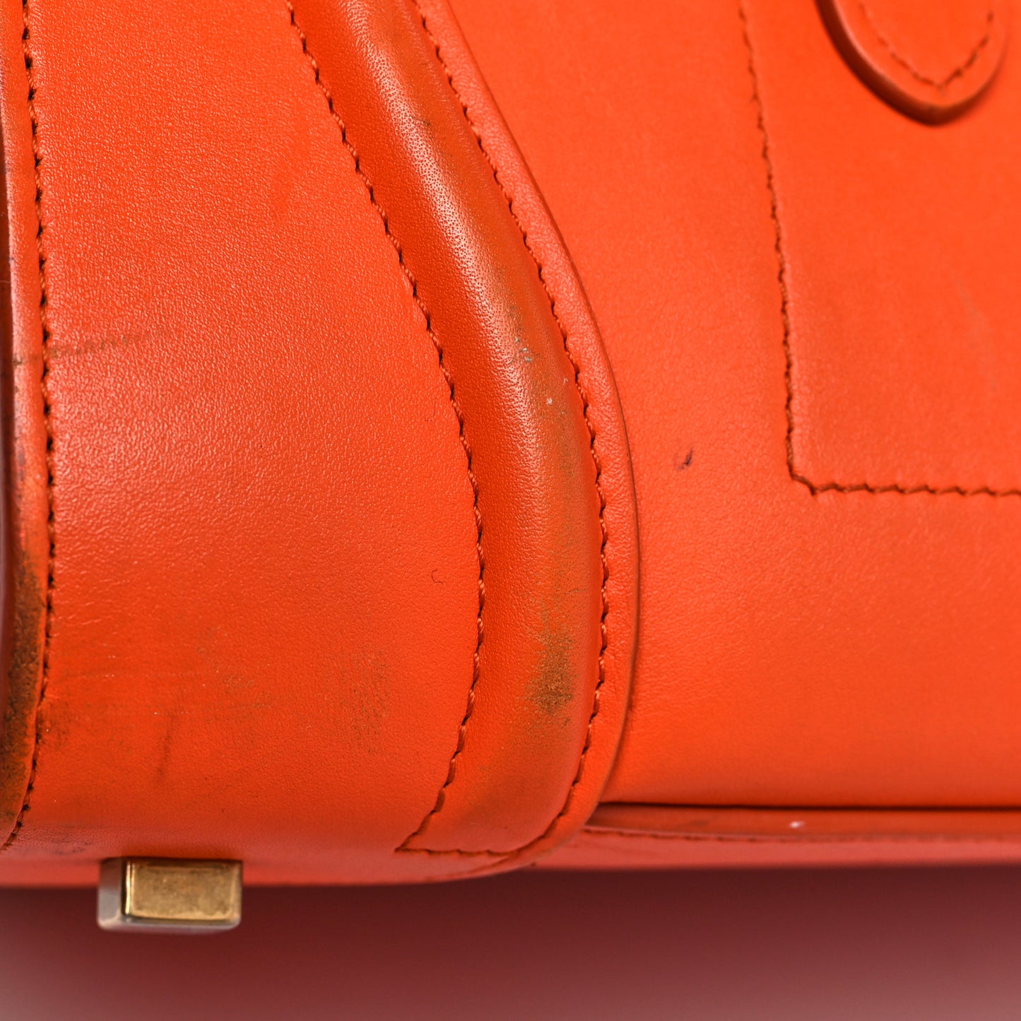 Smooth Calfskin Mini Luggage Orange