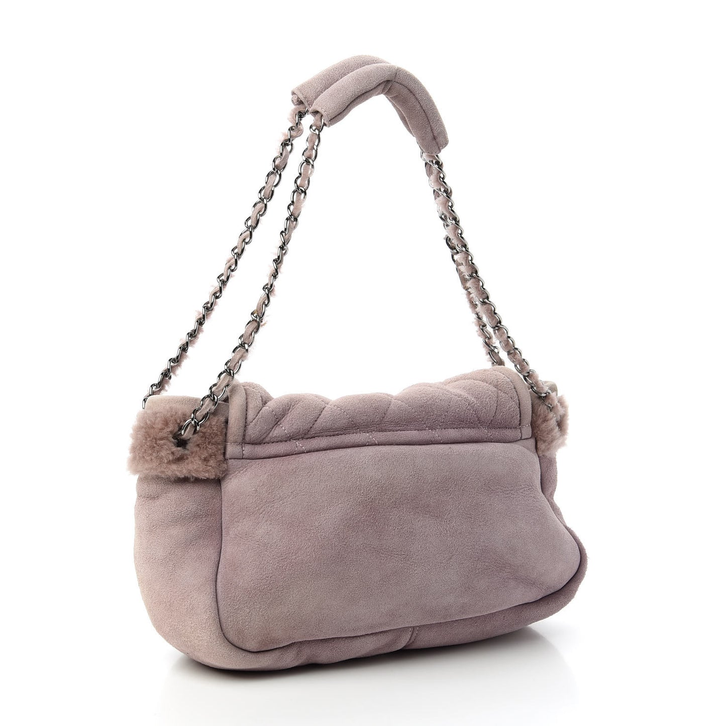 Shearling Quilted Mademoiselle Flap Pink