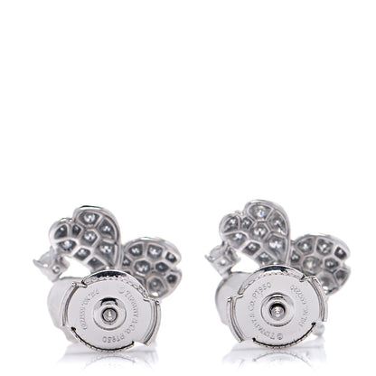 Tiffany Platinum Diamond Paper Flowers Cluster Earrings 3 of 5