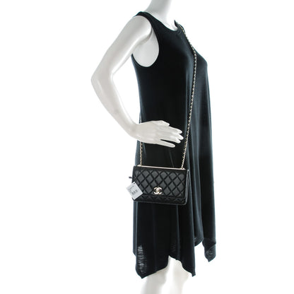 Chanel Lambskin Quilted Trendy CC Wallet On Chain WOC Black 2 of 10