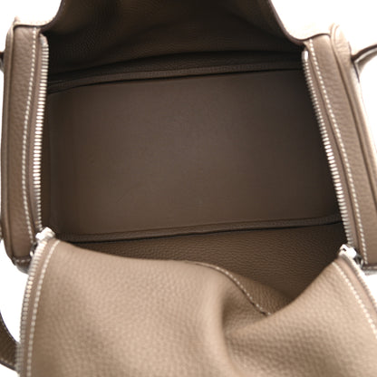 Hermes Taurillon Clemence Lindy 30 Etoupe 5 of 8