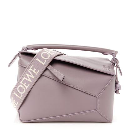 Loewe Satin Calfskin Monochrome Small Puzzle Edge Bag Pale Aubergine Glaze 1 of 11