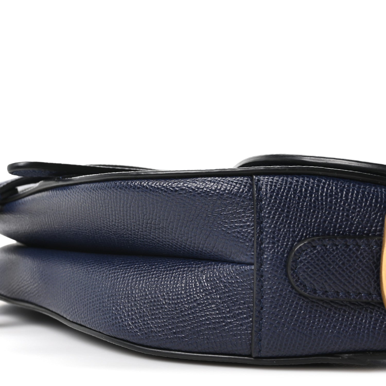 Christian Dior Grained Calfskin Saddle Bag With Strap Deep Ocean 10 of 10