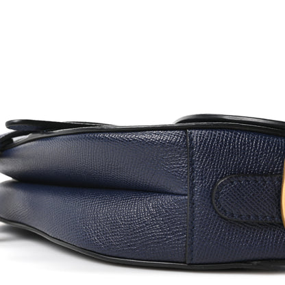 Christian Dior Grained Calfskin Saddle Bag With Strap Deep Ocean 10 of 10