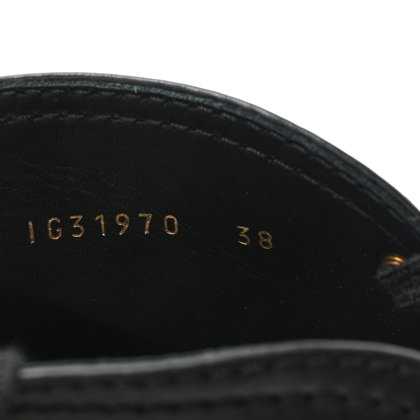 Calfskin Lace Up CC Boots 38 Black