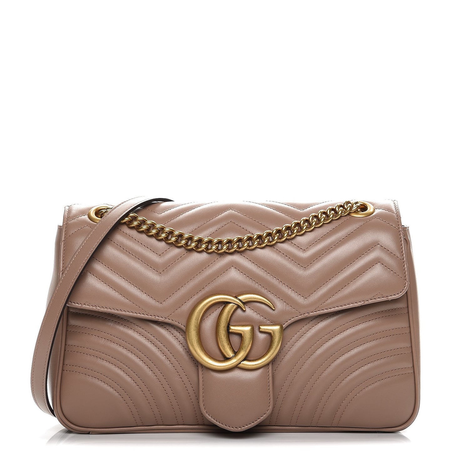 Calfskin Matelasse Medium GG Marmont Shoulder Bag Porcelain Rose