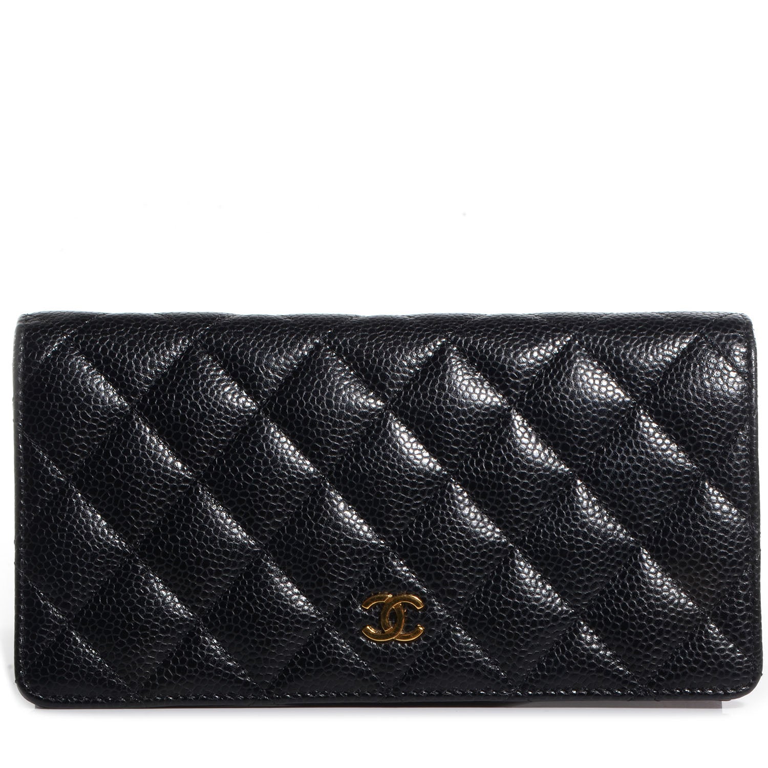 Chanel Caviar Quilted Yen Wallet Black 1 of 9