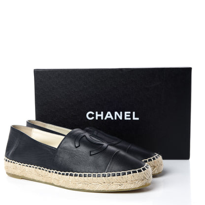 Chanel Lambskin CC Espadrilles 39 Dark Navy 10 of 10