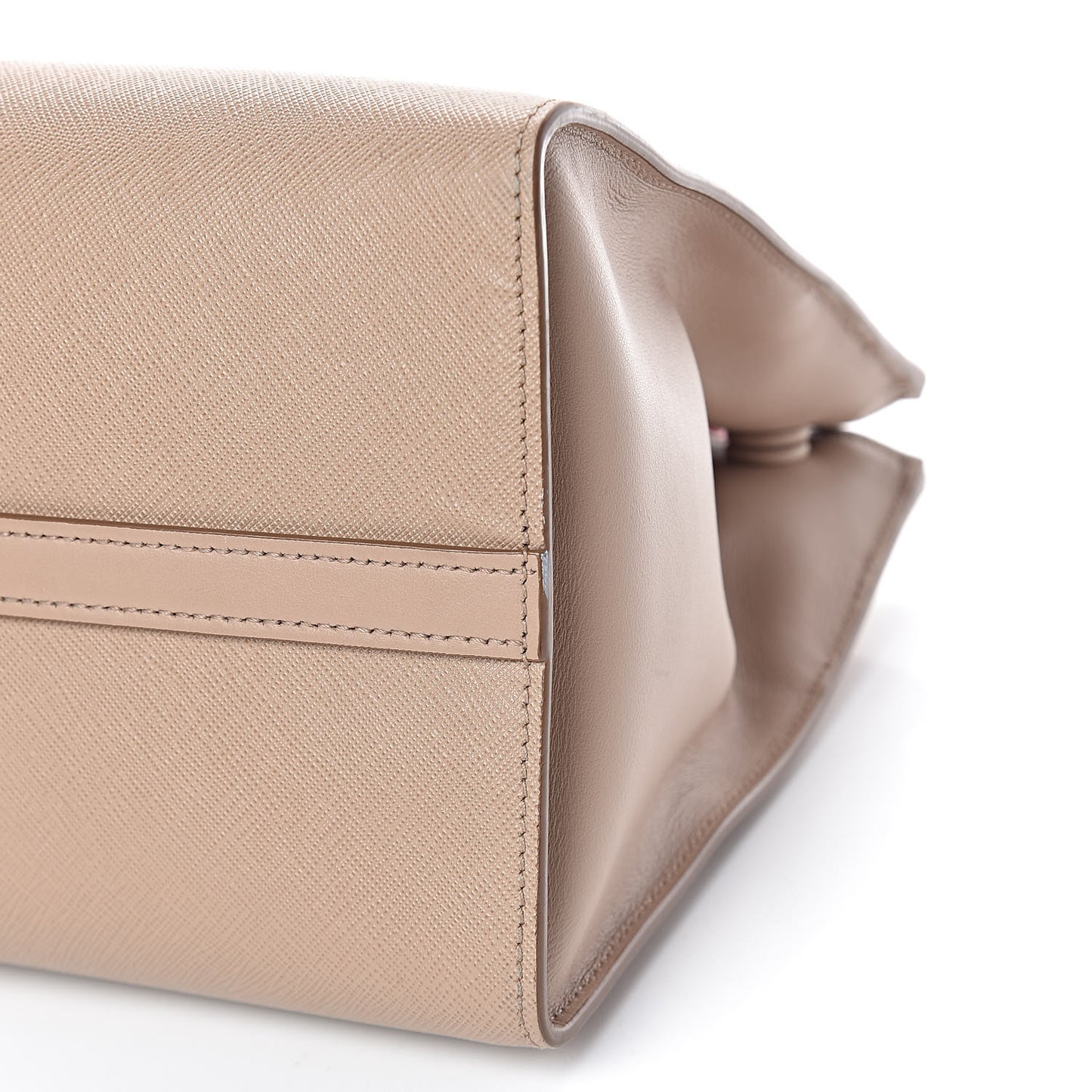 Saffiano City Calfskin Greche Medium Paradigme Bag Cammeo Begonia