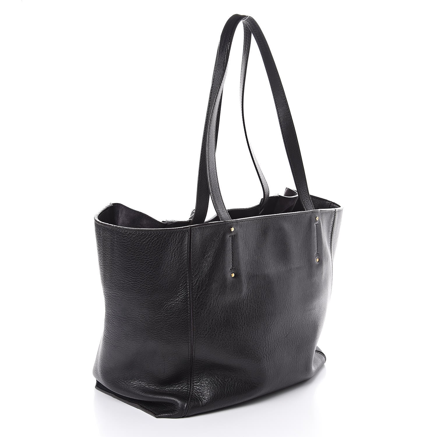 Chloe Smooth Calfskin Medium Milo Shopping Tote Black 3 of 20