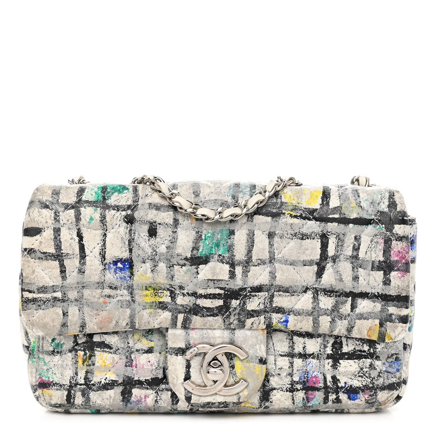 Chanel Calfskin Hand Painted Graffiti Mini Flap Multicolor 1 of 9