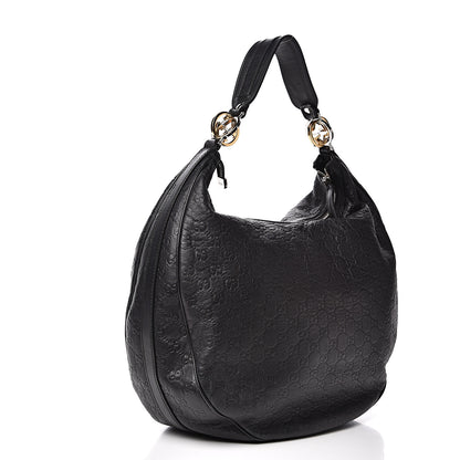 Gucci Guccissima Large GG Twins Hobo Black 2 of 11
