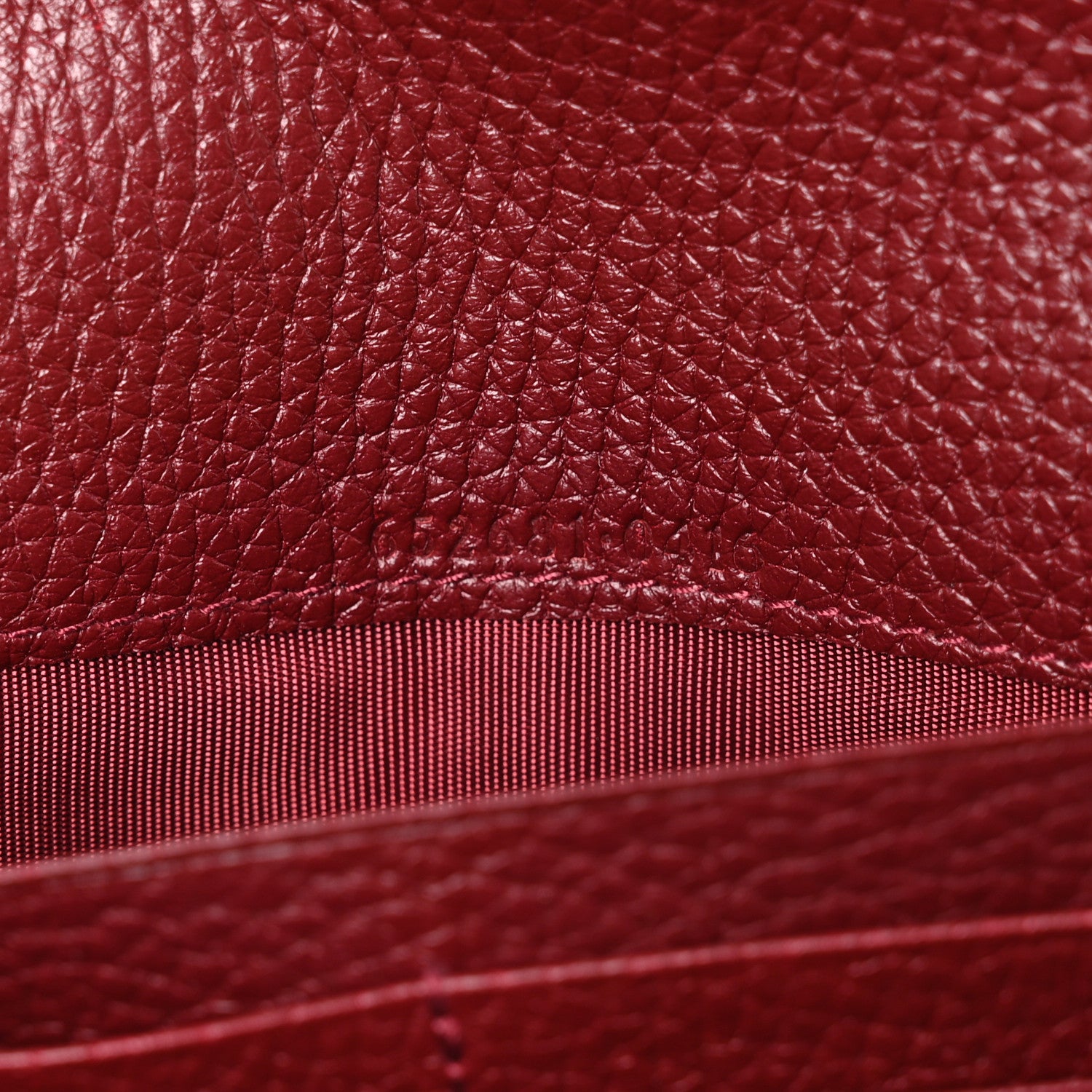 Gucci Pebbled Calfskin Jackie 1961 Chain Wallet Burgundy 7 of 10
